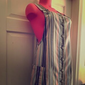 Urban Outfitters Pastel Striped Romper Dress S NWT